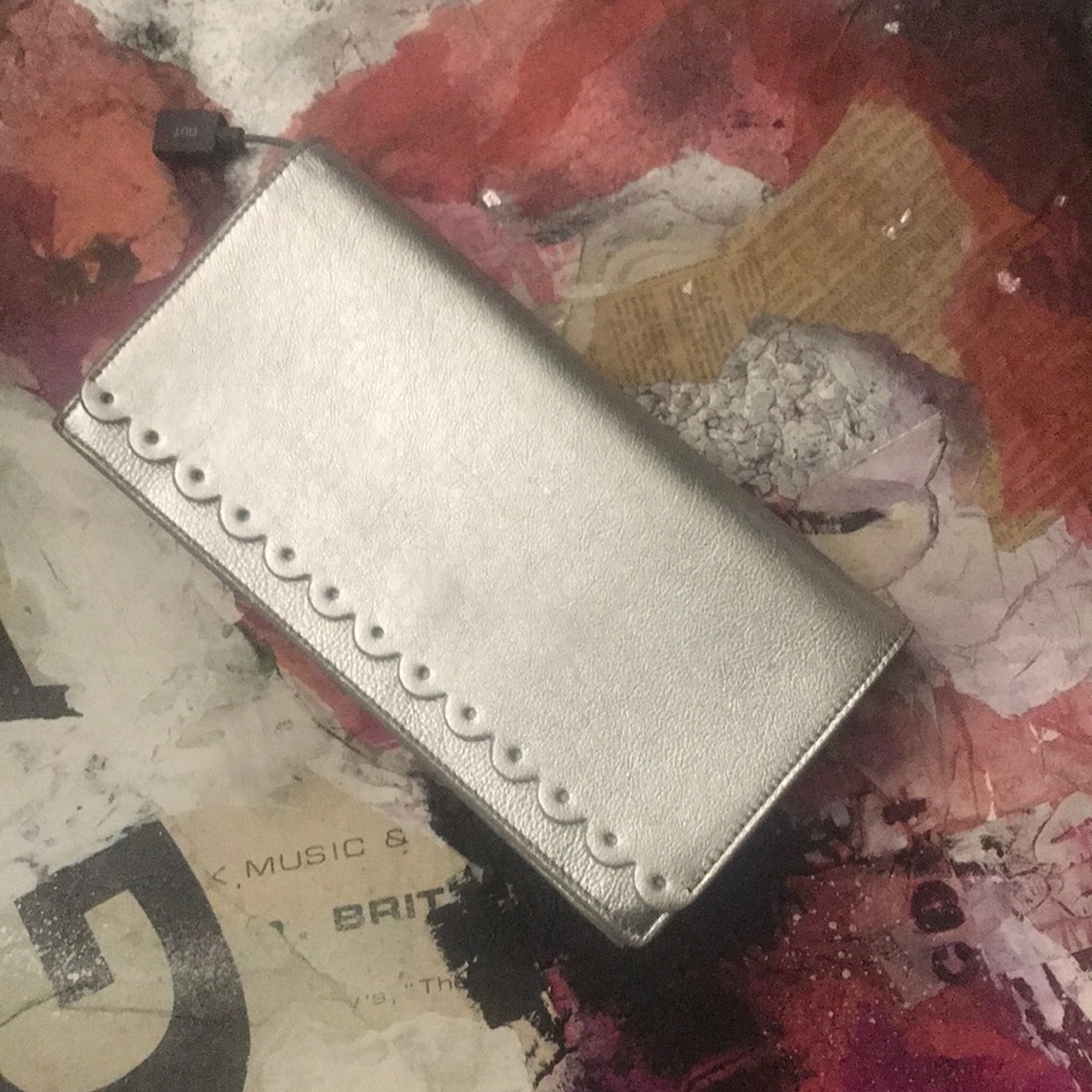 Banana Republic Silver Charging Clutch